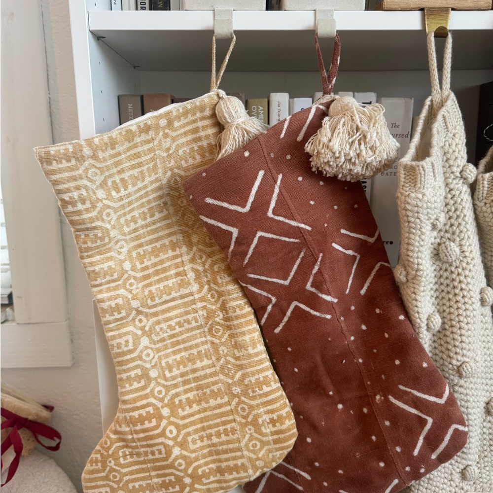 Lulu and Georgia Tan and Brown Holiday Stocking Set